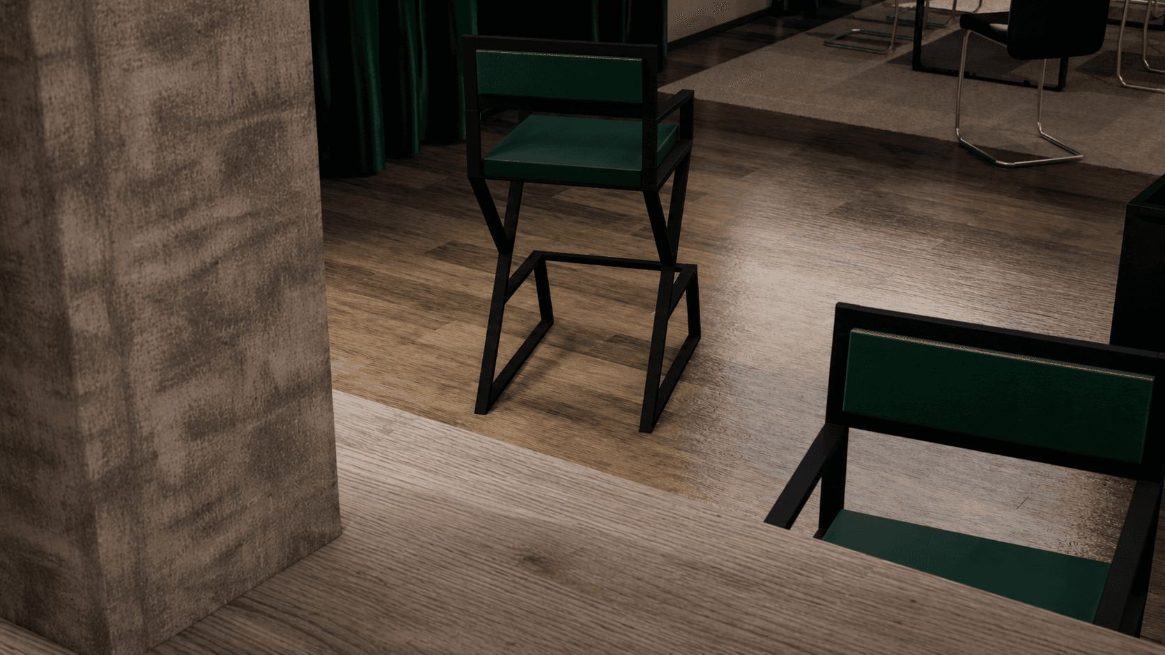 WG-B01 NEXORA Industrial Bar Plate angle view render