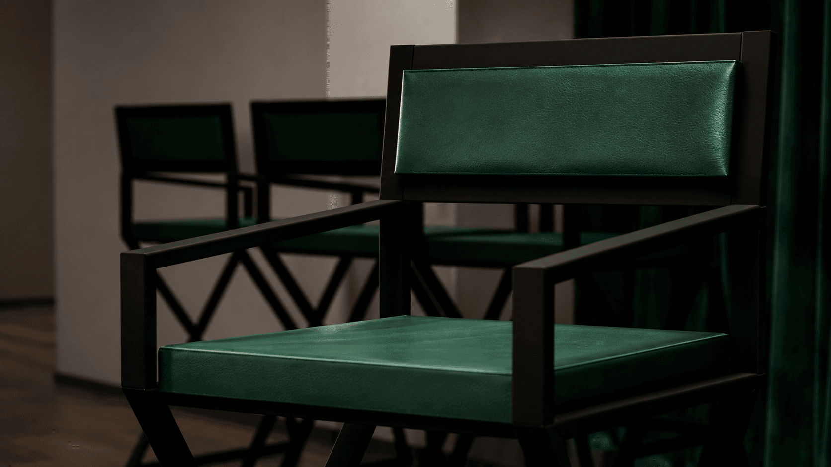 WG-B01 NEXORA Industrial Bar Plate seat detail render