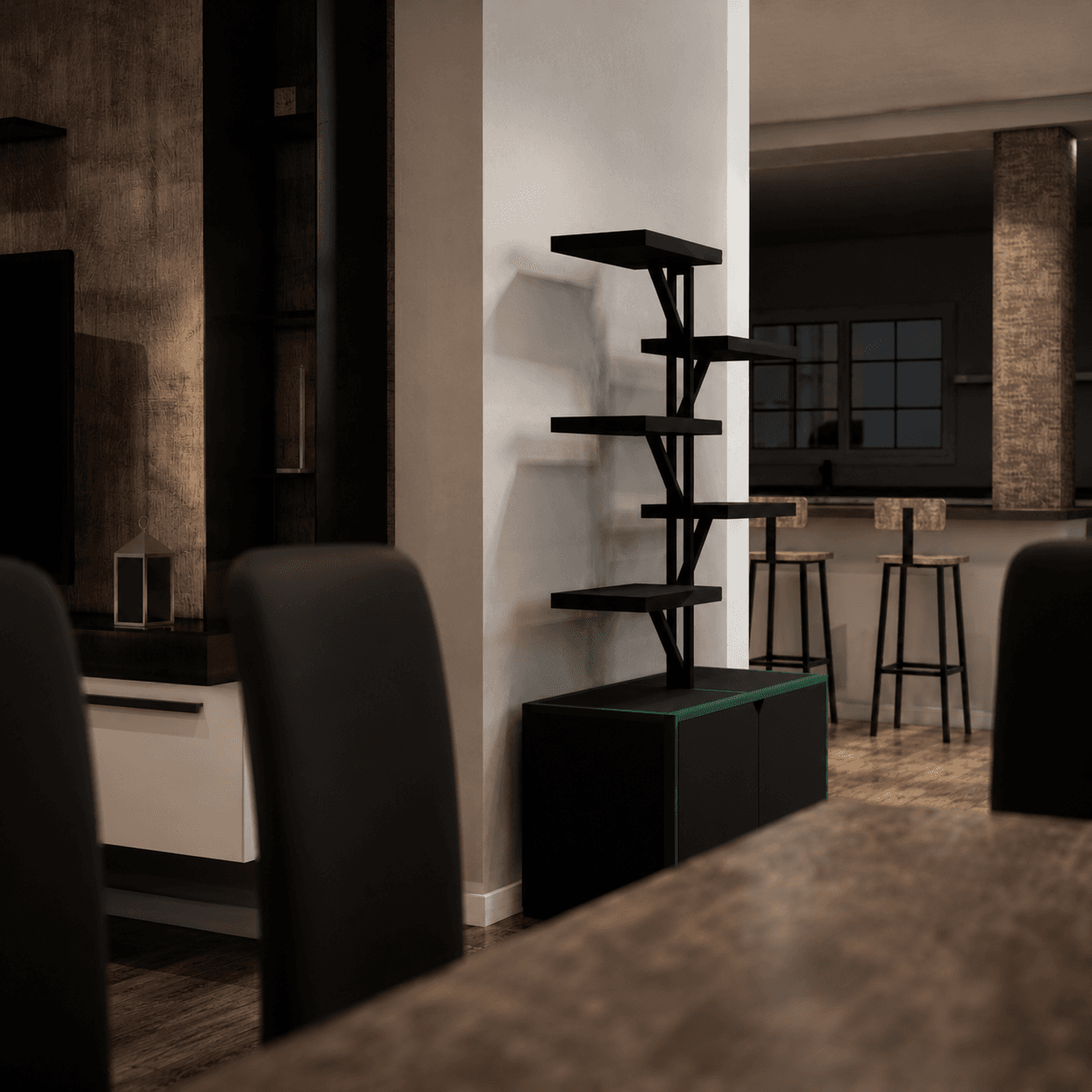 WG-L01 Atlas Storage Cabinet lifestyle render