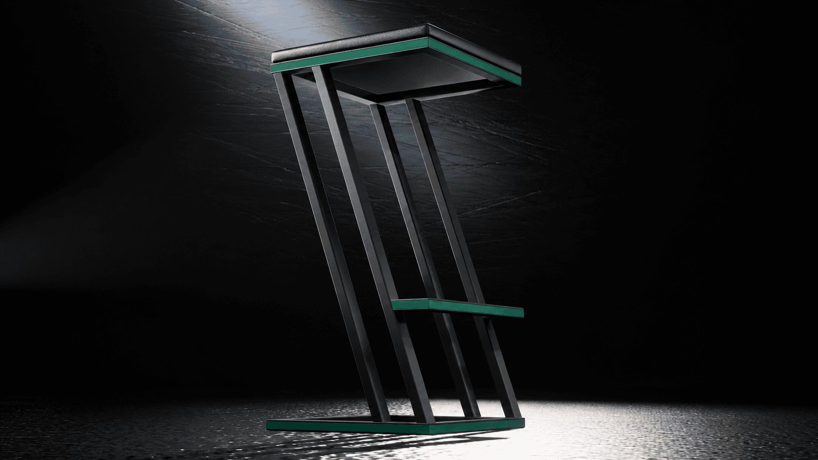 WG-S01 Forge Bar Stool low-angle product view