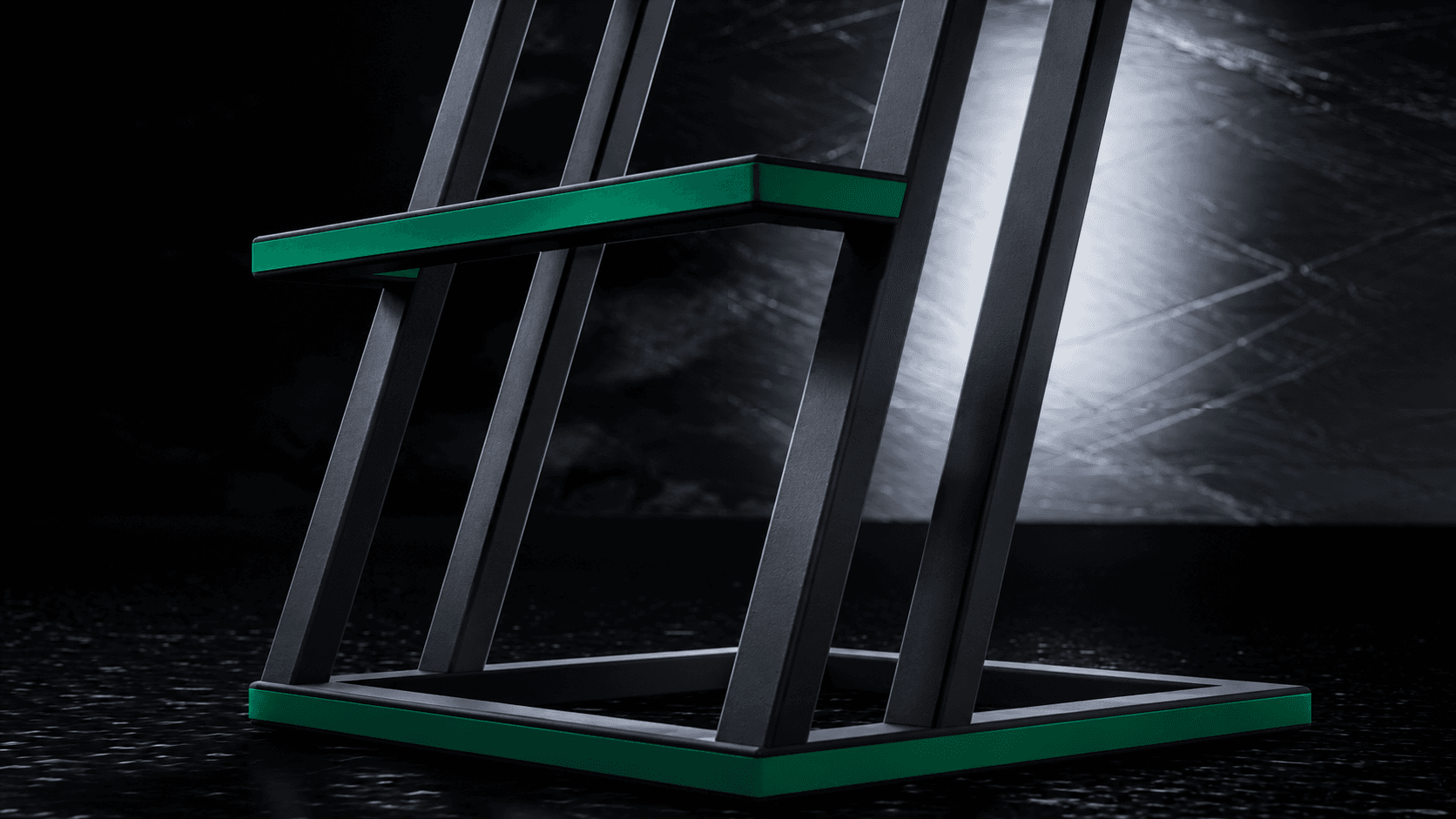 WG-S01 Forge Bar Stool steel frame and footrest detail