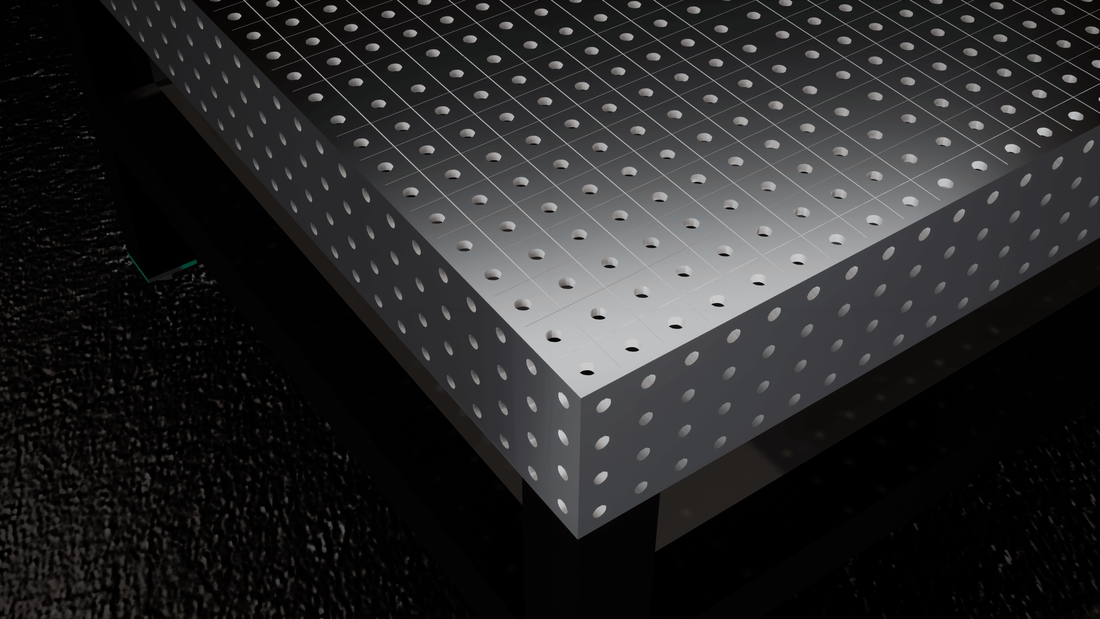 WG-001 welding table 16 mm hole grid detail