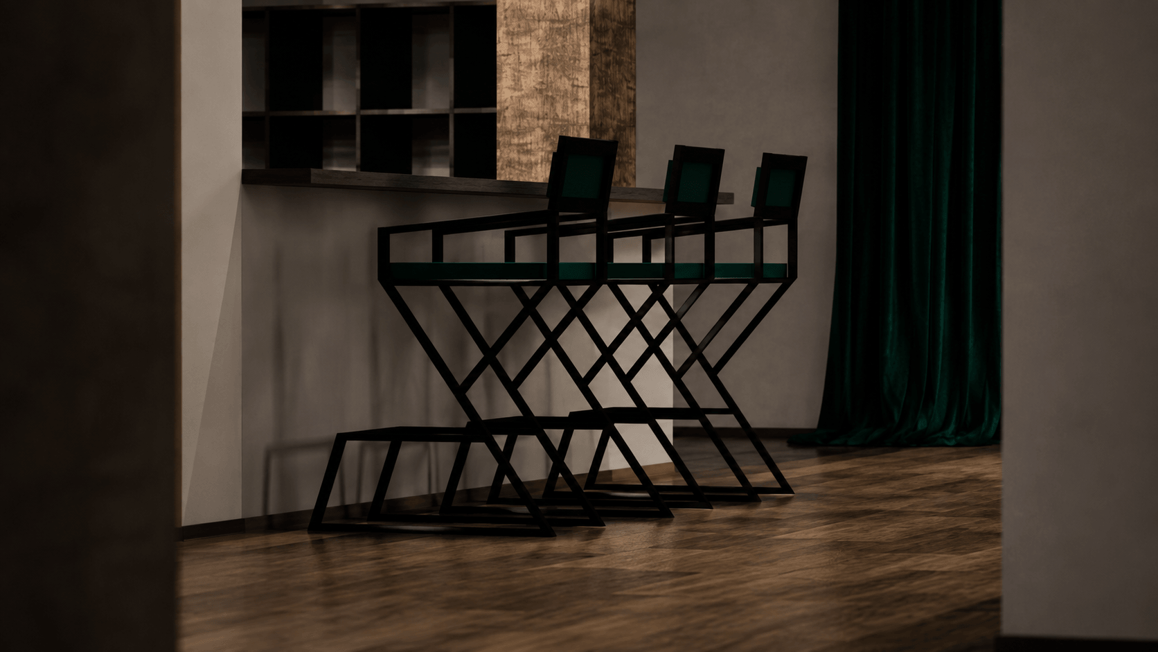 WG-B01 NEXORA Industrial Bar Plate interior view render