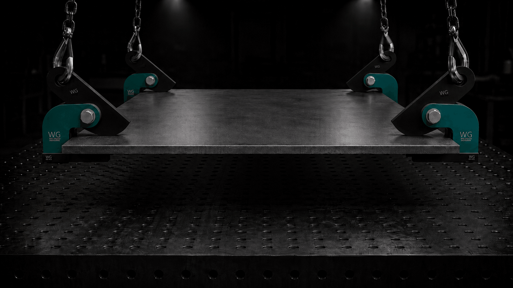 WG-C01 Plate Clamp lifting demonstration render